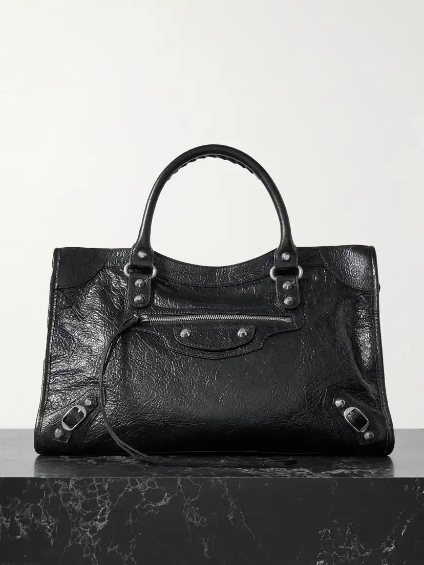Le City Medium Textured-leather Tote