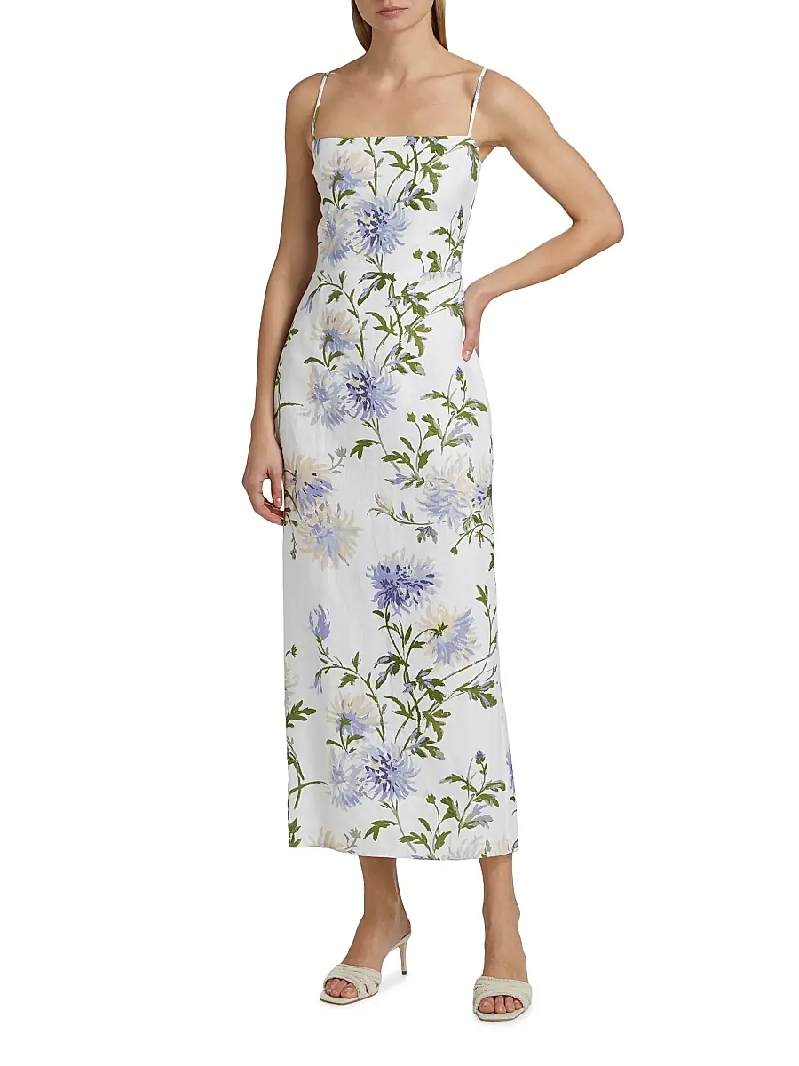 Reformation Women's Frankie Floral Linen Maxi Dress | Thumbnail 2