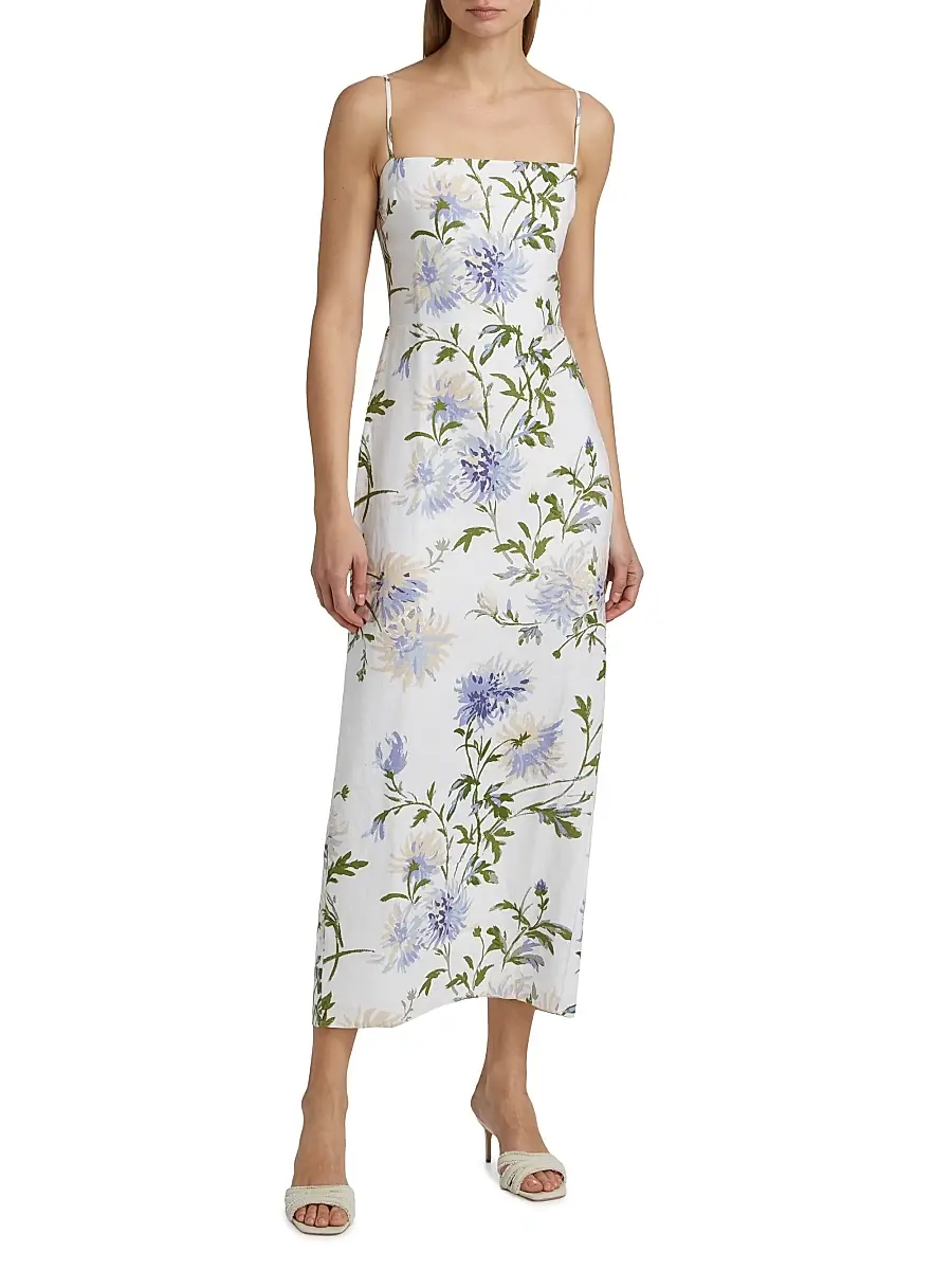 Reformation Women's Frankie Floral Linen Maxi Dress | Thumbnail 3