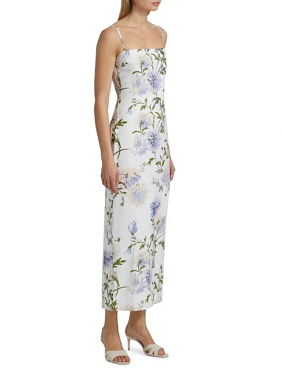 Reformation Women's Frankie Floral Linen Maxi Dress | Thumbnail 4