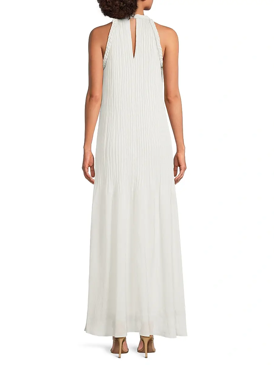 Ungaro Women's Eva Pleated Satin Maxi Dress | Thumbnail 5