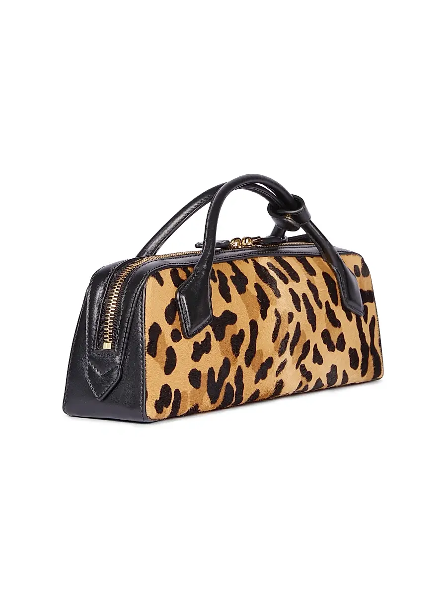 Alaïa Women's Teckel Leopard Suede Clutch - Brun Sepia | Thumbnail 4 Alaïa Women's Teckel Leopard Suede Clutch - Brun Sepia | Thumbnail 4
