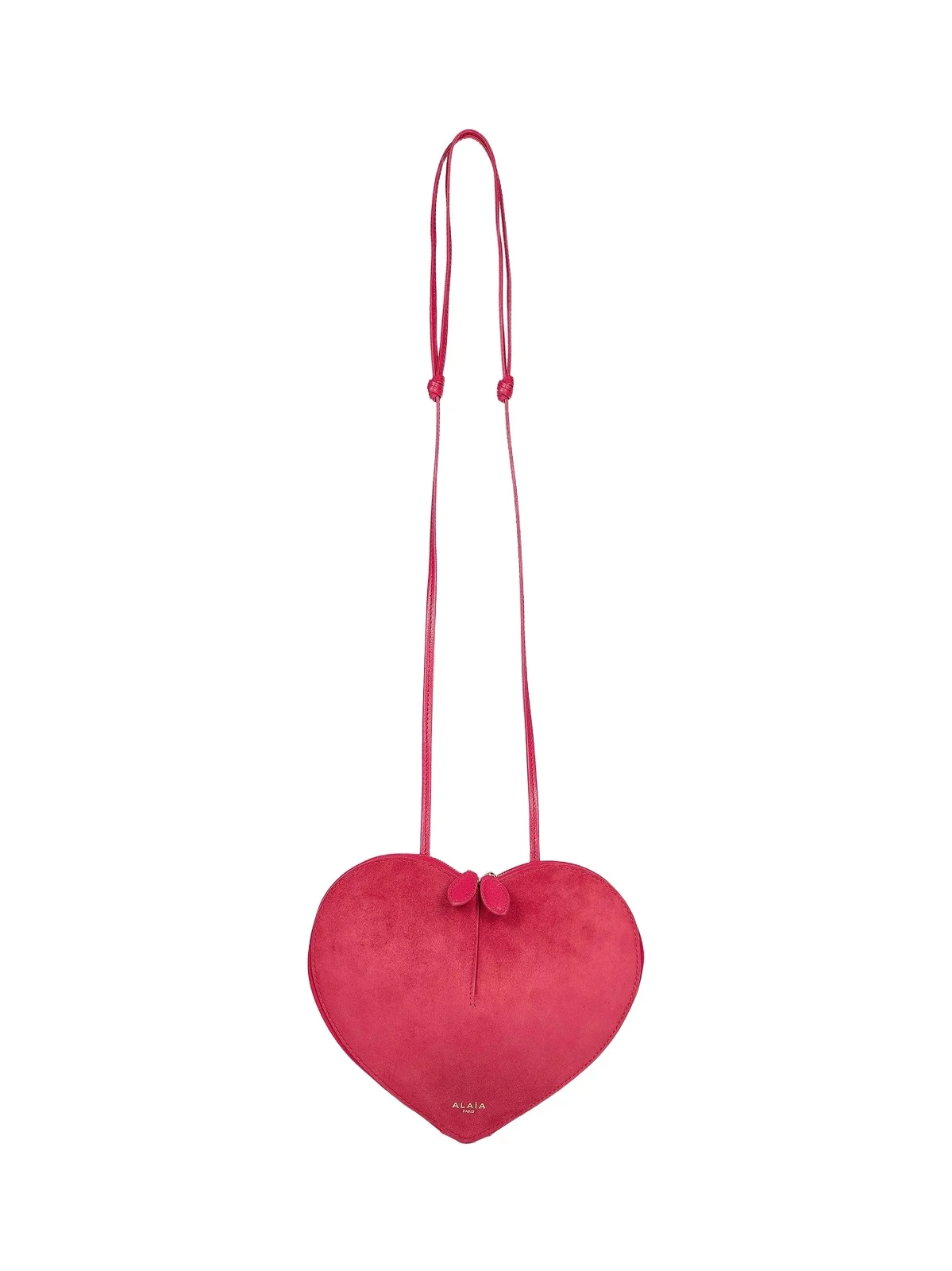 ALAÏA Women's Heart Suede & Leather Shoulder Bag
