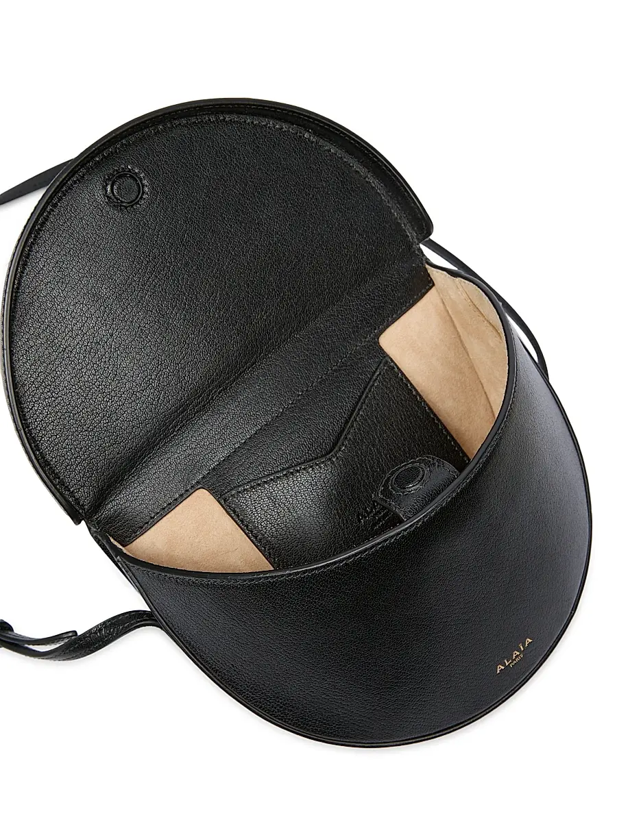 Alaïa Women's Drum Leather Shoulder Bag - Noir | Thumbnail 3