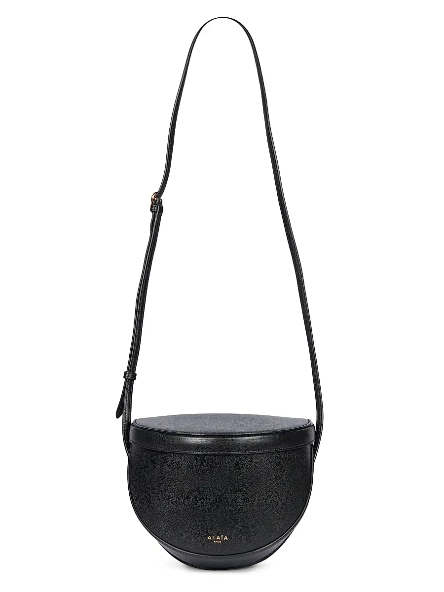Women's Drum Leather Shoulder Bag - Noir Women's Drum Leather Shoulder Bag - Noir