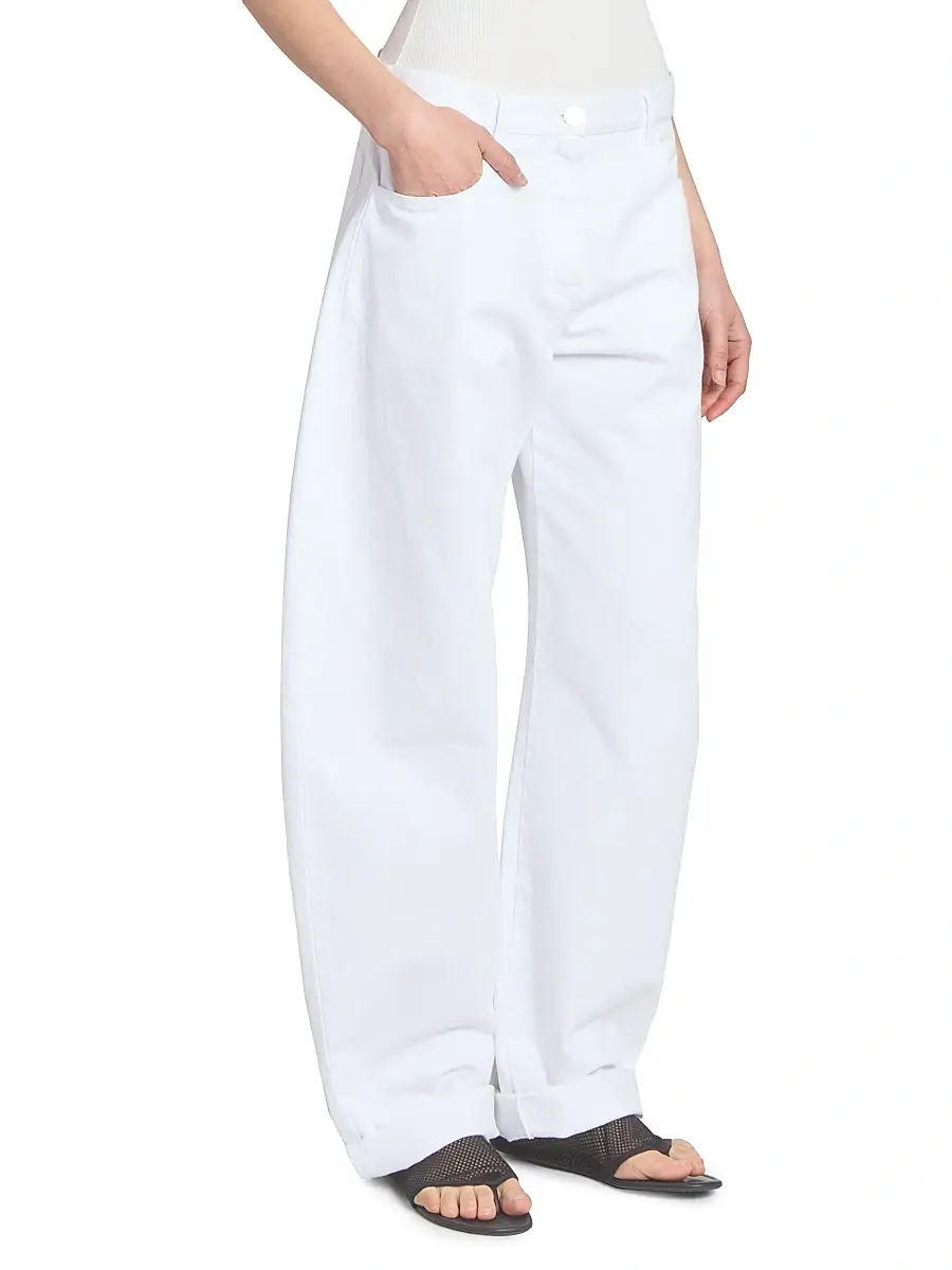 Alaïa Women's Barrel Mid-Rise Jeans | Thumbnail 4 Alaïa Women's Barrel Mid-Rise Jeans | Thumbnail 4