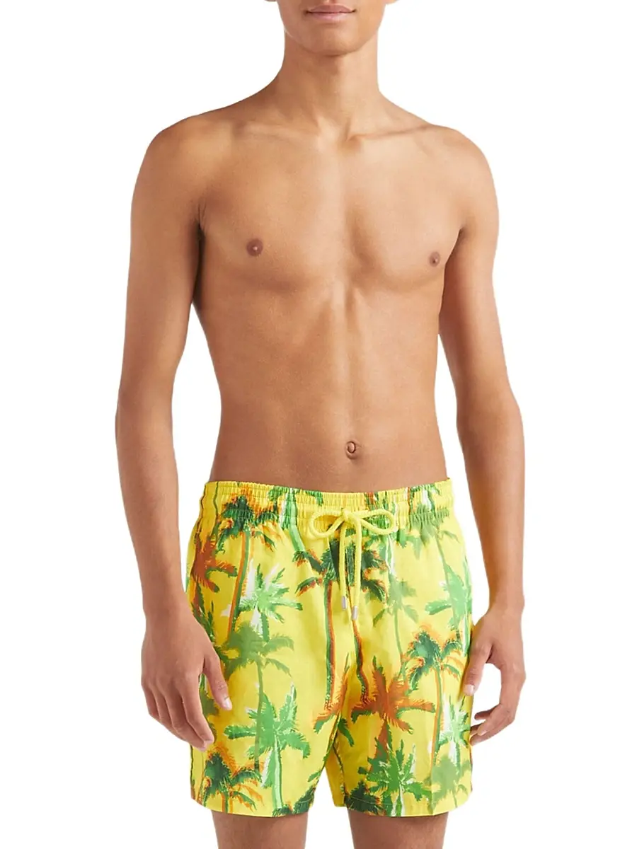 Vilebrequin Men's Palms Offset Swim Trunks | Thumbnail 3 Vilebrequin Men's Palms Offset Swim Trunks | Thumbnail 3
