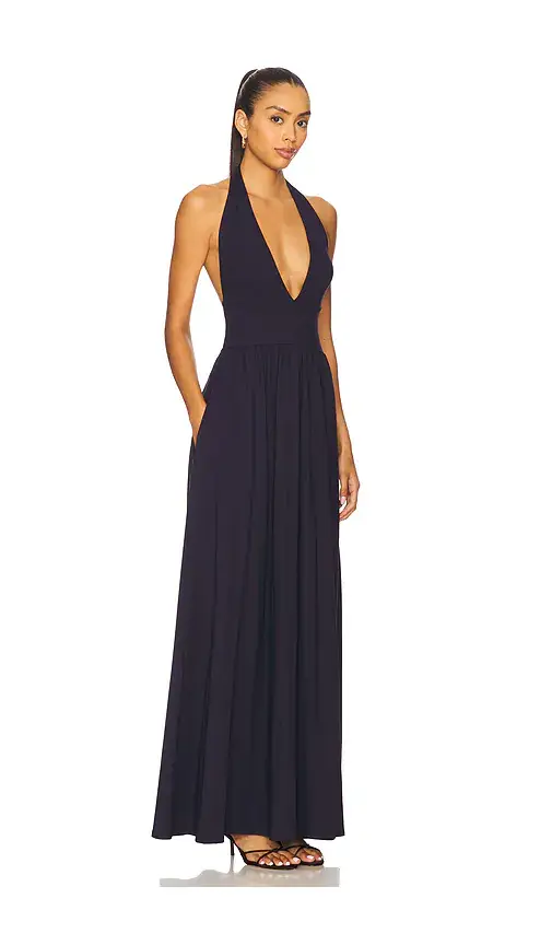 susana monaco Halter Gathered Dress | Thumbnail 2 susana monaco Halter Gathered Dress | Thumbnail 2
