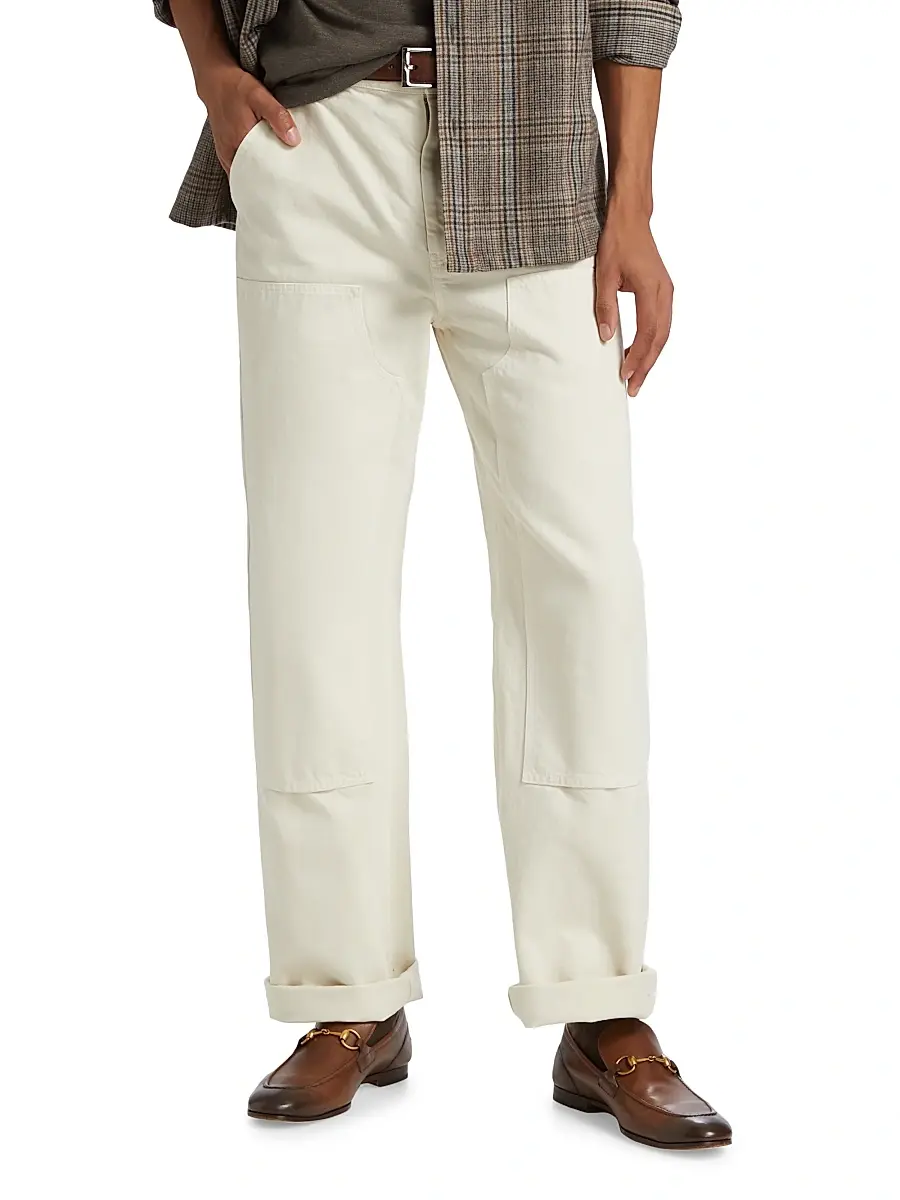 Nili Lotan Men's Miller Cotton Workwear Pants | Thumbnail 3