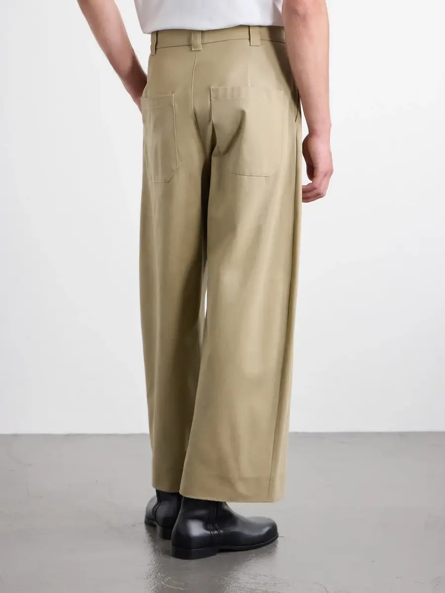 Studio Nicholson Sorte Wide-Leg Pleated Cotton-Twill Trousers - Men | Thumbnail 4 Studio Nicholson Sorte Wide-Leg Pleated Cotton-Twill Trousers - Men | Thumbnail 4