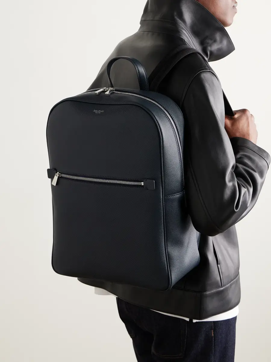 Serapian Evoluzione Cross-Grain Leather Backpack - Men | Thumbnail 2 Serapian Evoluzione Cross-Grain Leather Backpack - Men | Thumbnail 2