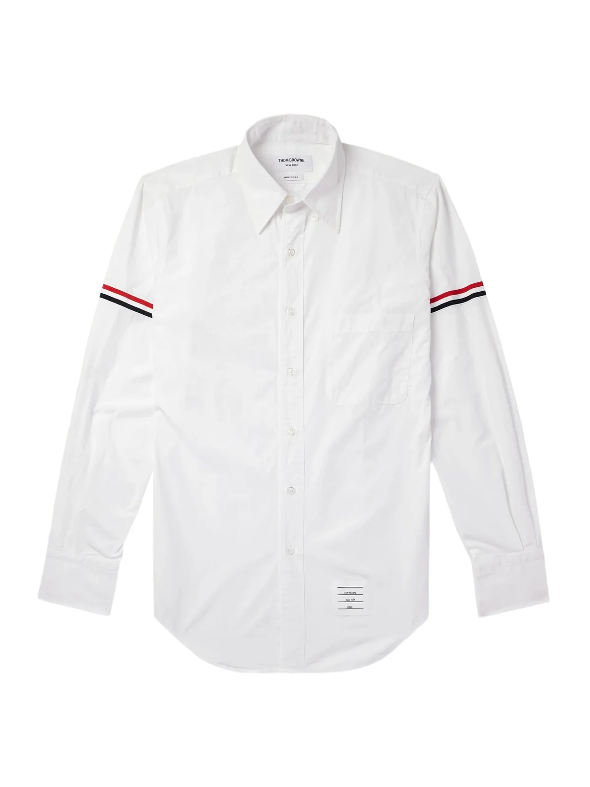 Button-Down Collar Grosgrain-Trimmed Cotton-Poplin Shirt - Men Button-Down Collar Grosgrain-Trimmed Cotton-Poplin Shirt - Men
