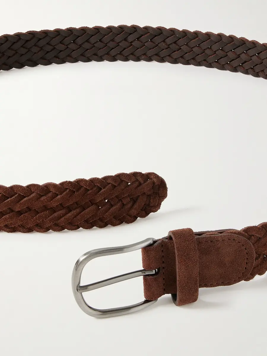 Anderson's 3.5cm Woven Suede Belt - Men | Thumbnail 2