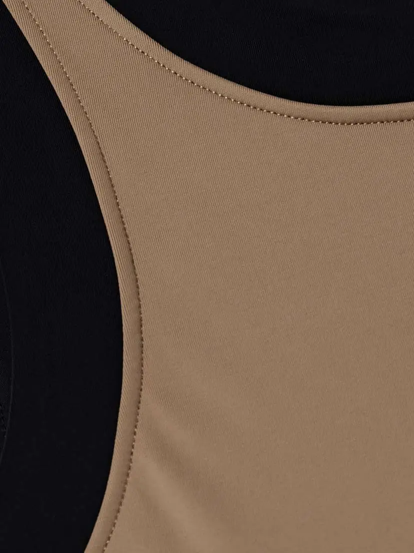 Staud Dolce Open-back Two-tone Swimsuit | Thumbnail 4