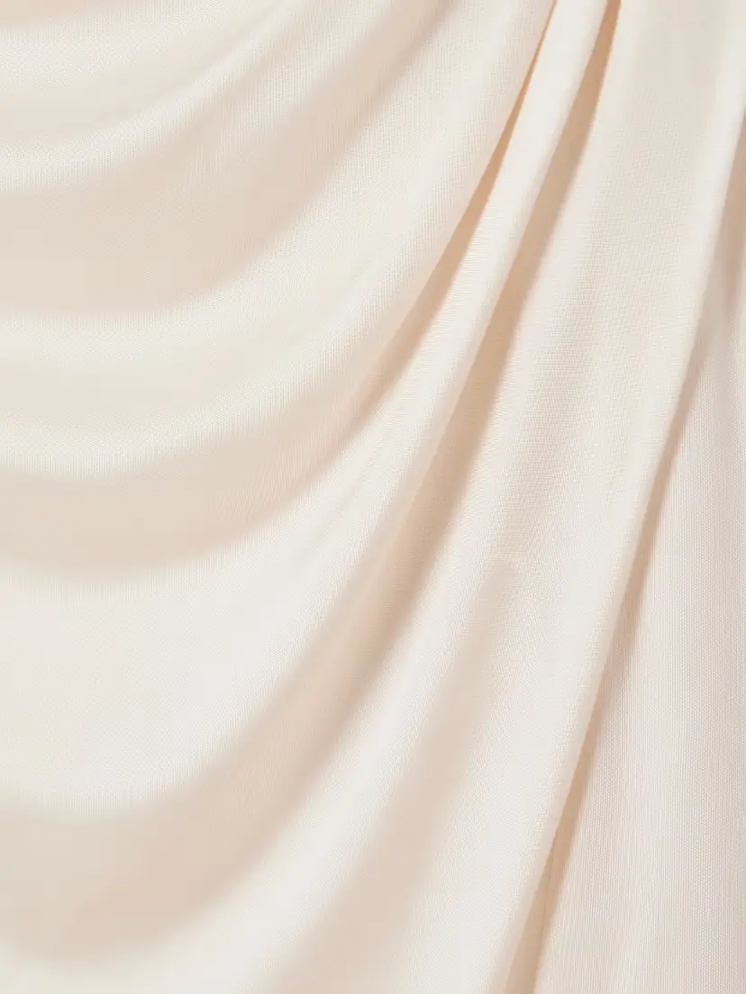 Tom Ford One-shoulder Paneled Ruched Satin-jersey Halterneck Gown | Thumbnail 4 Tom Ford One-shoulder Paneled Ruched Satin-jersey Halterneck Gown | Thumbnail 4
