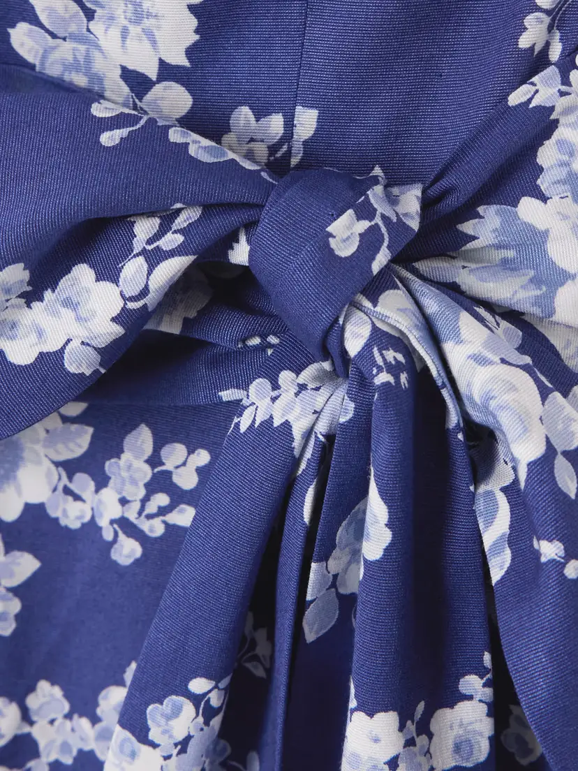 Carolina Herrera Belted Floral-print Faille Midi Dress | Thumbnail 4
