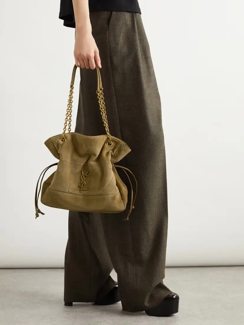 Saint Laurent Jamie Small Quilted Suede Shoulder Bag | Thumbnail 2 Saint Laurent Jamie Small Quilted Suede Shoulder Bag | Thumbnail 2