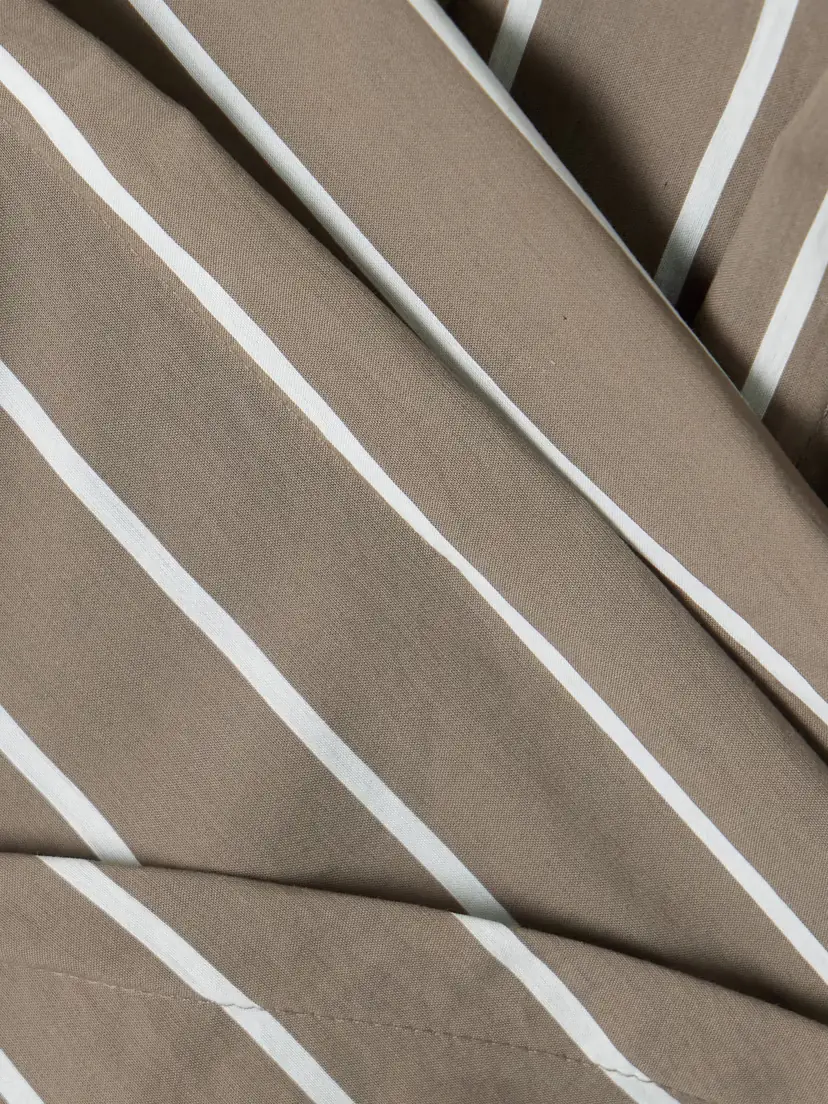 Brunello Cucinelli Striped Cotton-blend Poplin Wrap Midi Dress | Thumbnail 4 Brunello Cucinelli Striped Cotton-blend Poplin Wrap Midi Dress | Thumbnail 4