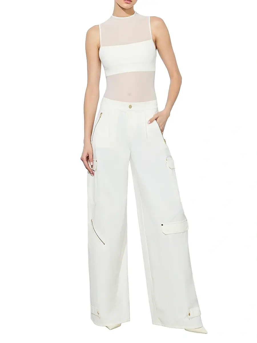 Alice + Olivia Women's Bandeau Sleeveless Mesh Bodysuit | Thumbnail 2 Alice + Olivia Women's Bandeau Sleeveless Mesh Bodysuit | Thumbnail 2