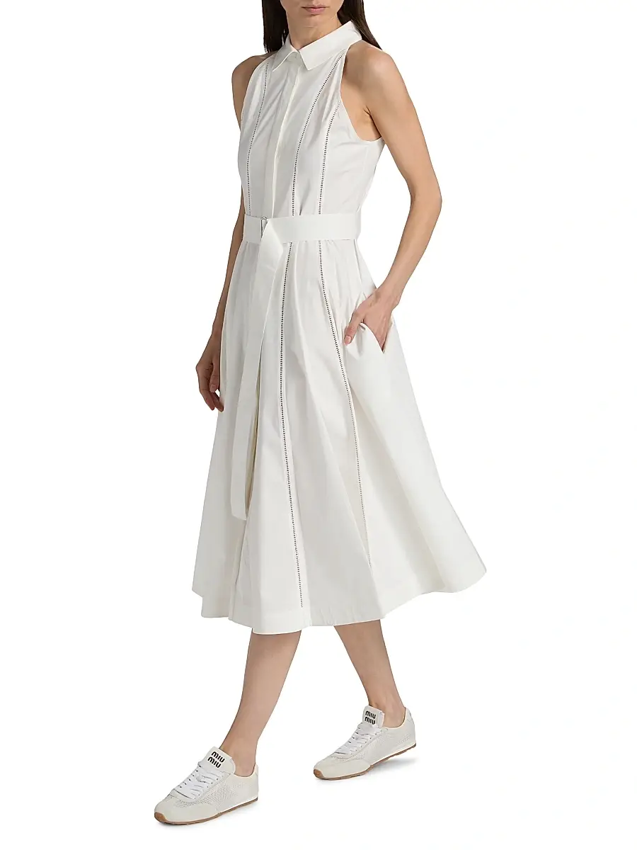 Proenza Schouler Women's Dorothy Cotton Poplin Midi-Shirtdress | Thumbnail 2