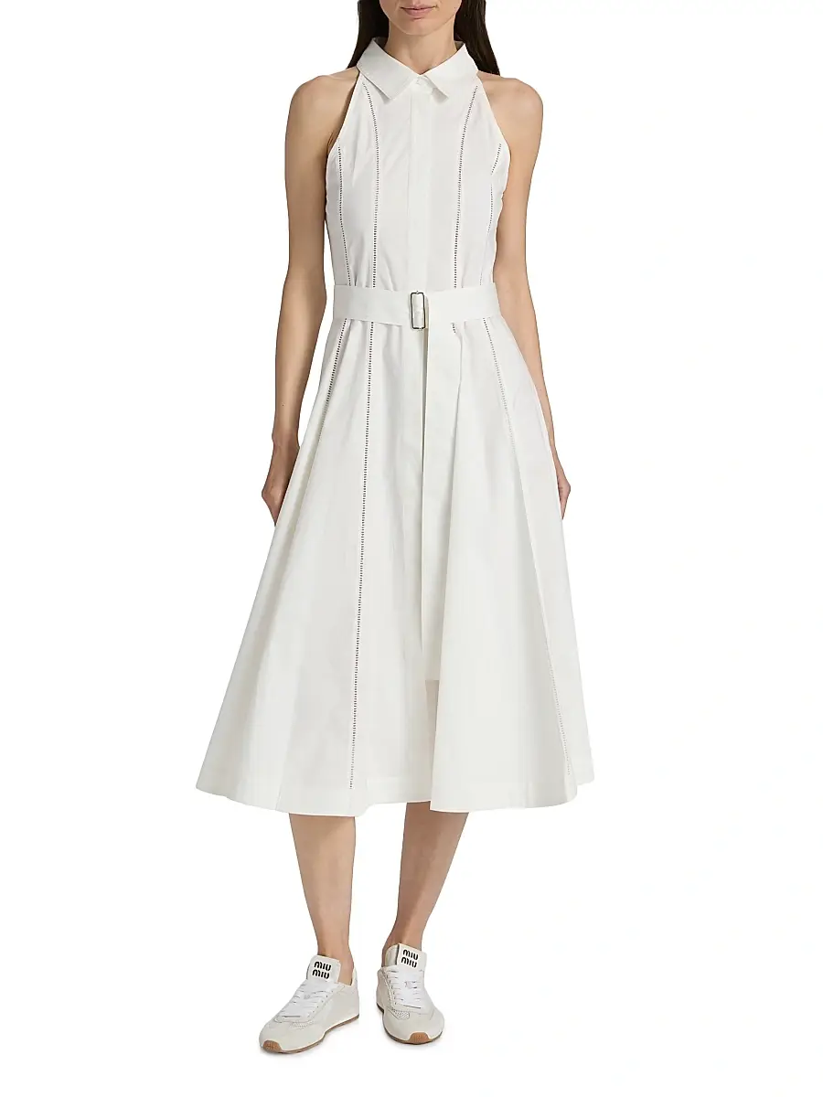Proenza Schouler Women's Dorothy Cotton Poplin Midi-Shirtdress | Thumbnail 3