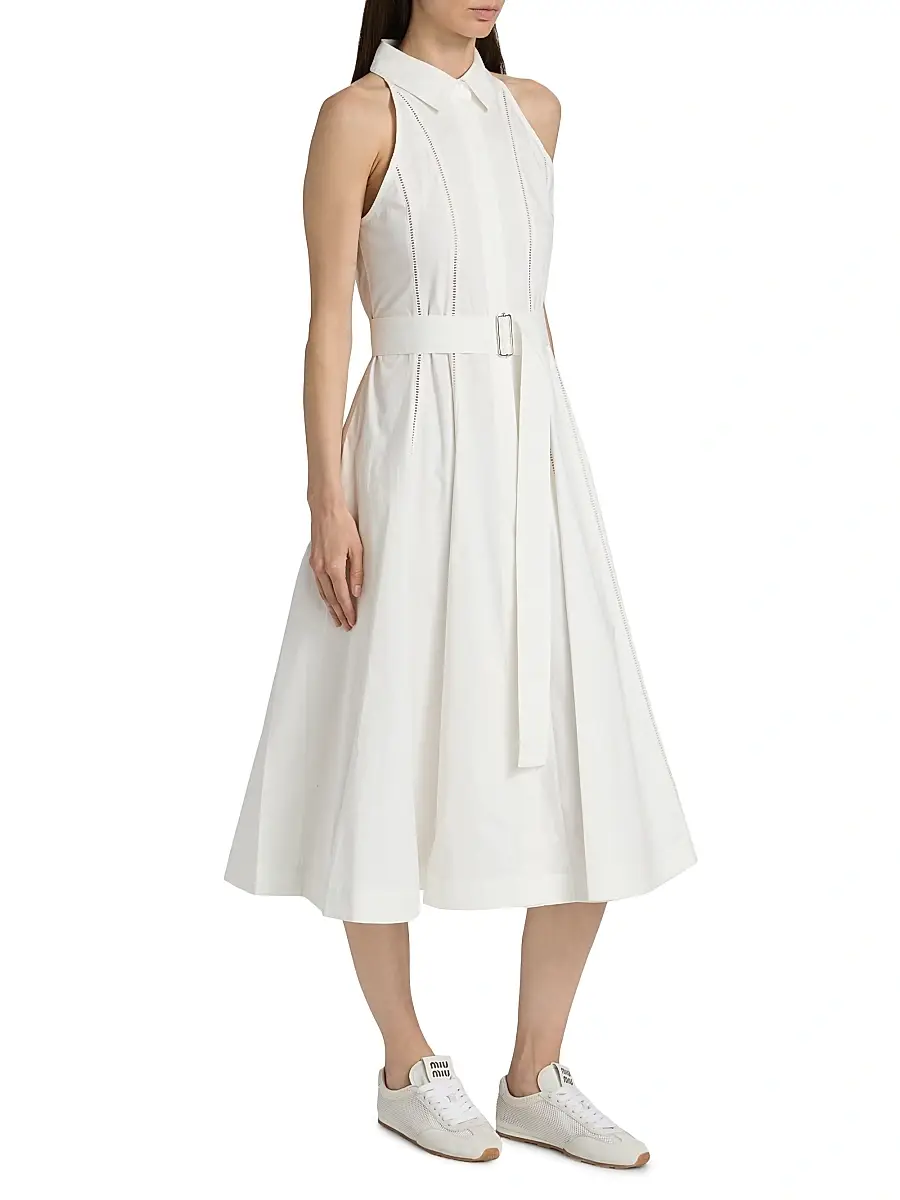 Proenza Schouler Women's Dorothy Cotton Poplin Midi-Shirtdress | Thumbnail 4