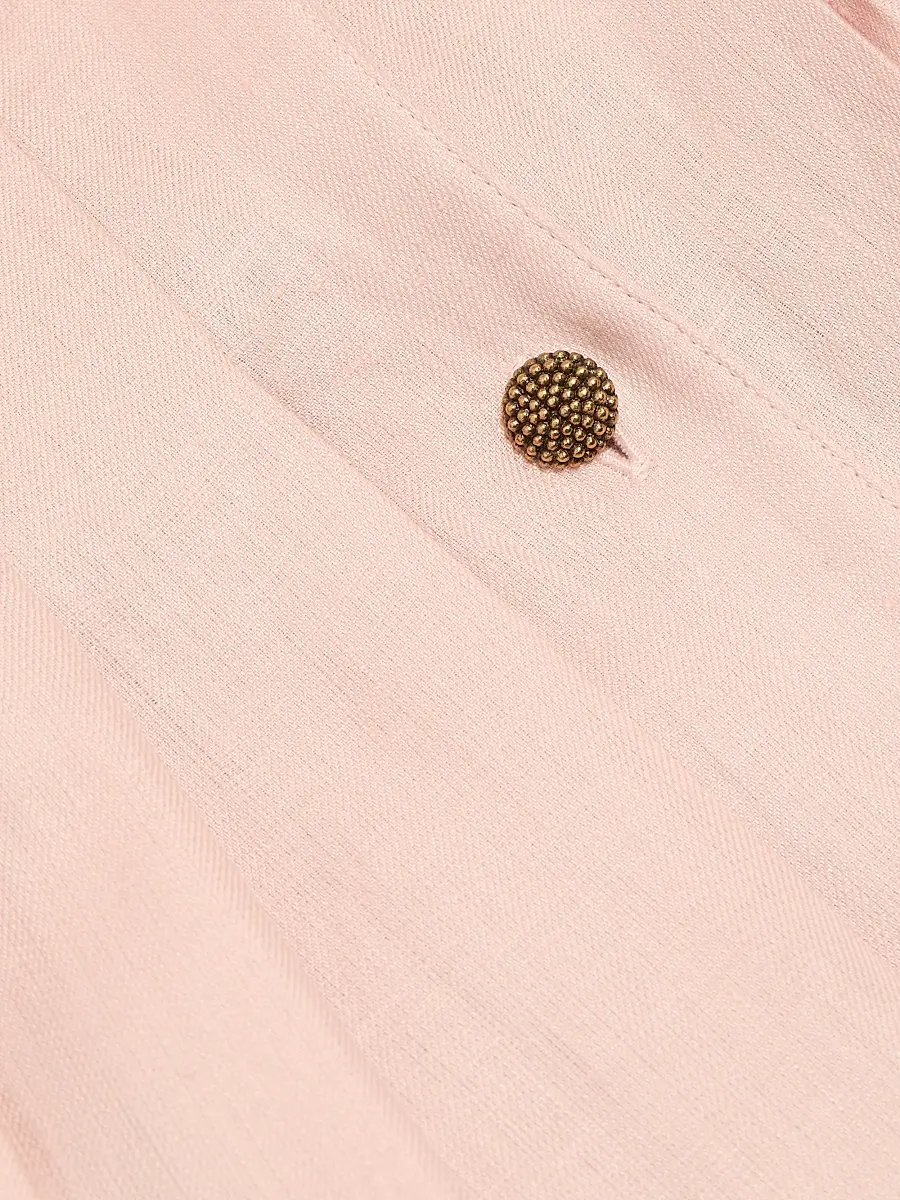 Loro Piana Women's Bryce Twill Trench Midi-Dress - Pineapple Rose | Thumbnail 7 Loro Piana Women's Bryce Twill Trench Midi-Dress - Pineapple Rose | Thumbnail 7