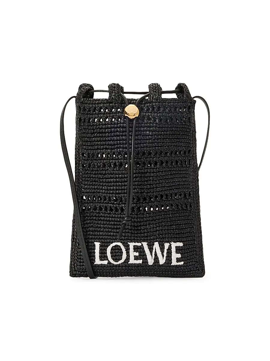 LOEWE Men's x Paula's Ibiza Drawstring Pocket Bucket Bag - Black | Image 1 LOEWE Men's x Paula's Ibiza Drawstring Pocket Bucket Bag - Black | Image 1