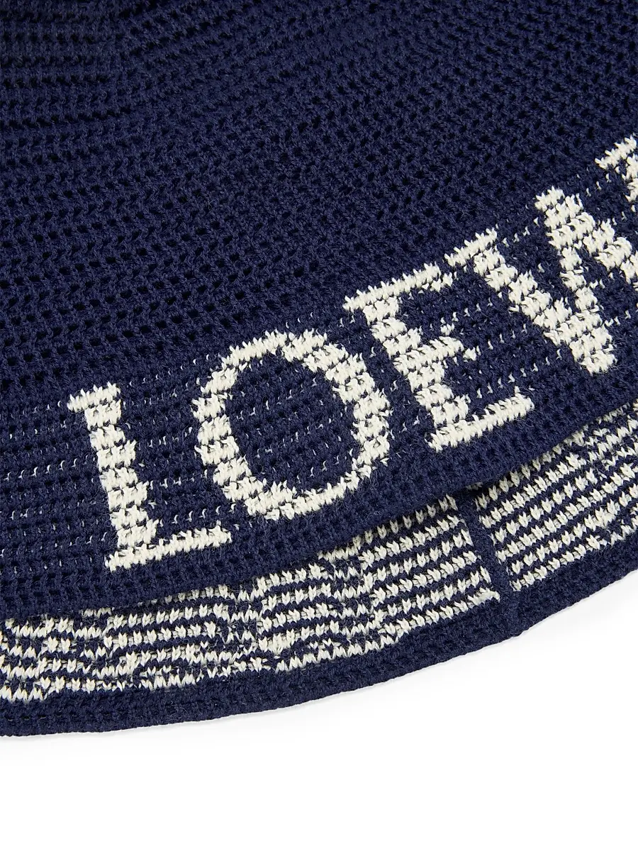 LOEWE Men's x Paula's Ibiza Knit Bucket Hat - Deep Navy | Thumbnail 4 LOEWE Men's x Paula's Ibiza Knit Bucket Hat - Deep Navy | Thumbnail 4