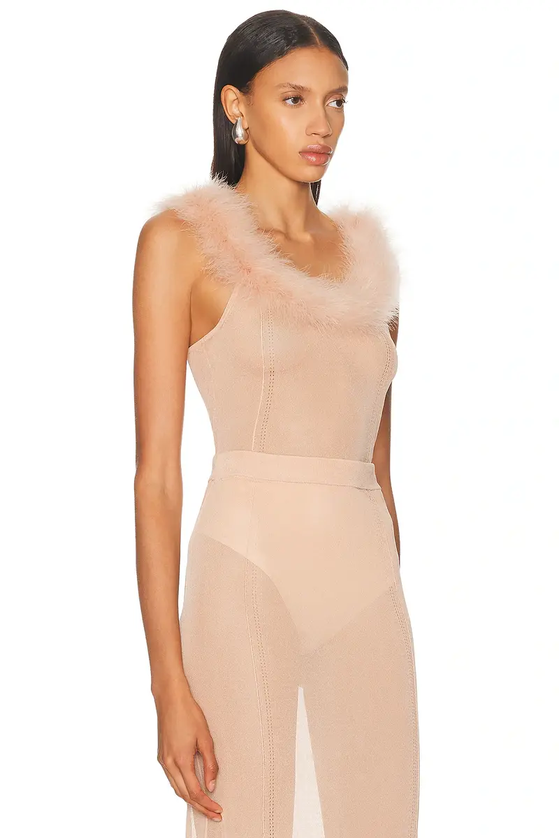 BLUMARINE Fur Collar Tank Top | Thumbnail 2 BLUMARINE Fur Collar Tank Top | Thumbnail 2