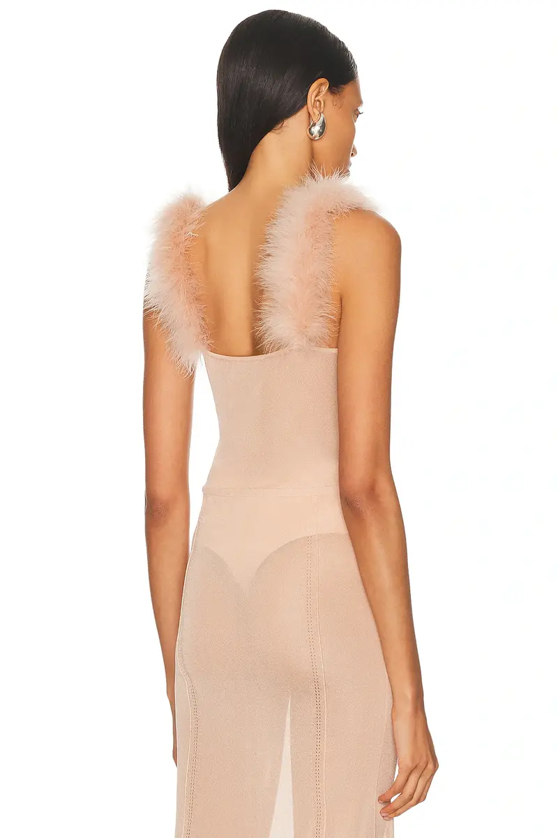 BLUMARINE Fur Collar Tank Top | Thumbnail 3 BLUMARINE Fur Collar Tank Top | Thumbnail 3