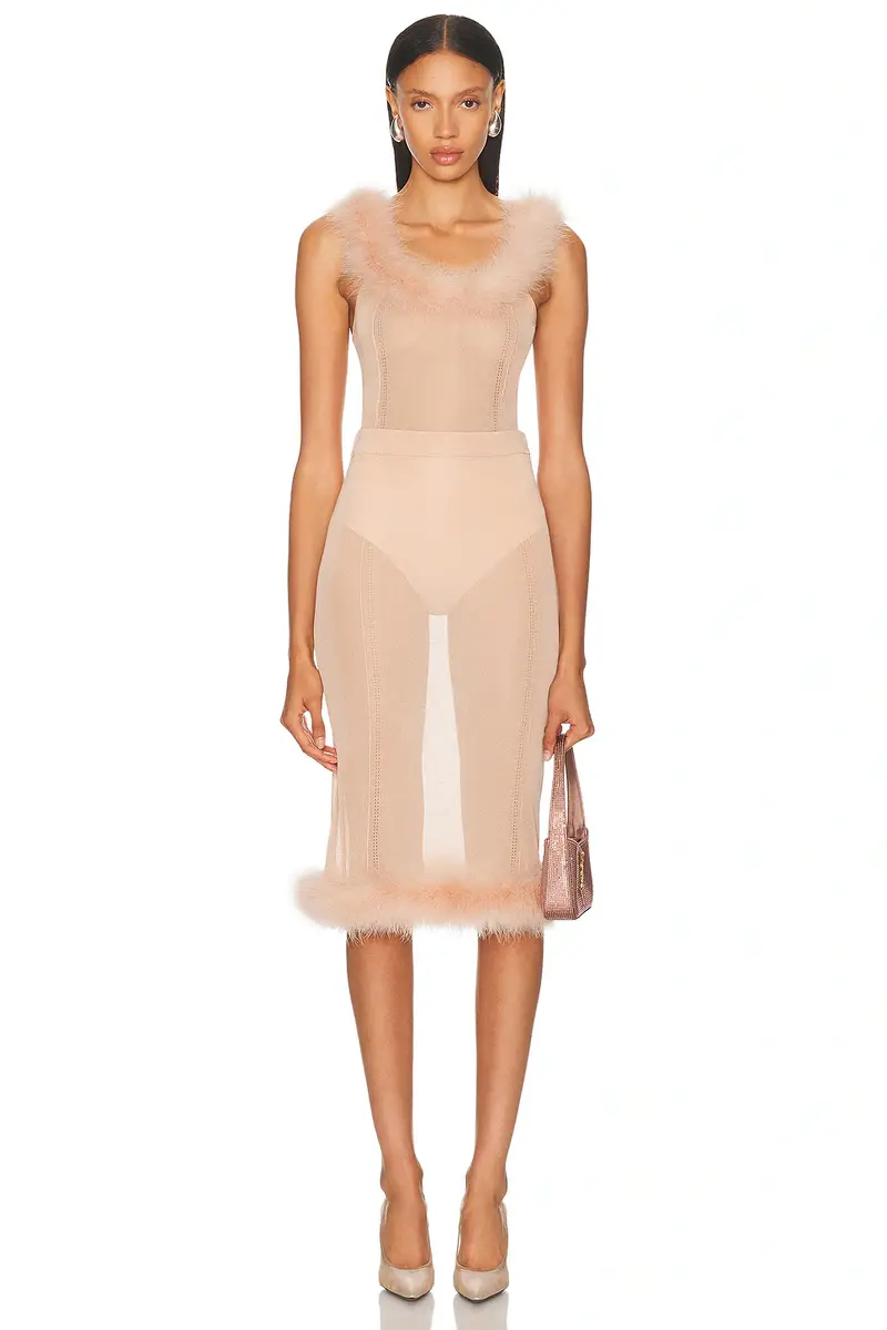 BLUMARINE Fur Collar Tank Top | Thumbnail 4 BLUMARINE Fur Collar Tank Top | Thumbnail 4