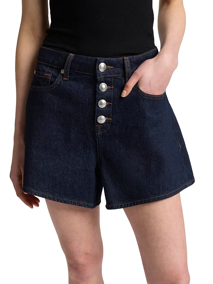 7 For All Mankind Women's Kori Denim A-Line Shorts | Thumbnail 3 7 For All Mankind Women's Kori Denim A-Line Shorts | Thumbnail 3