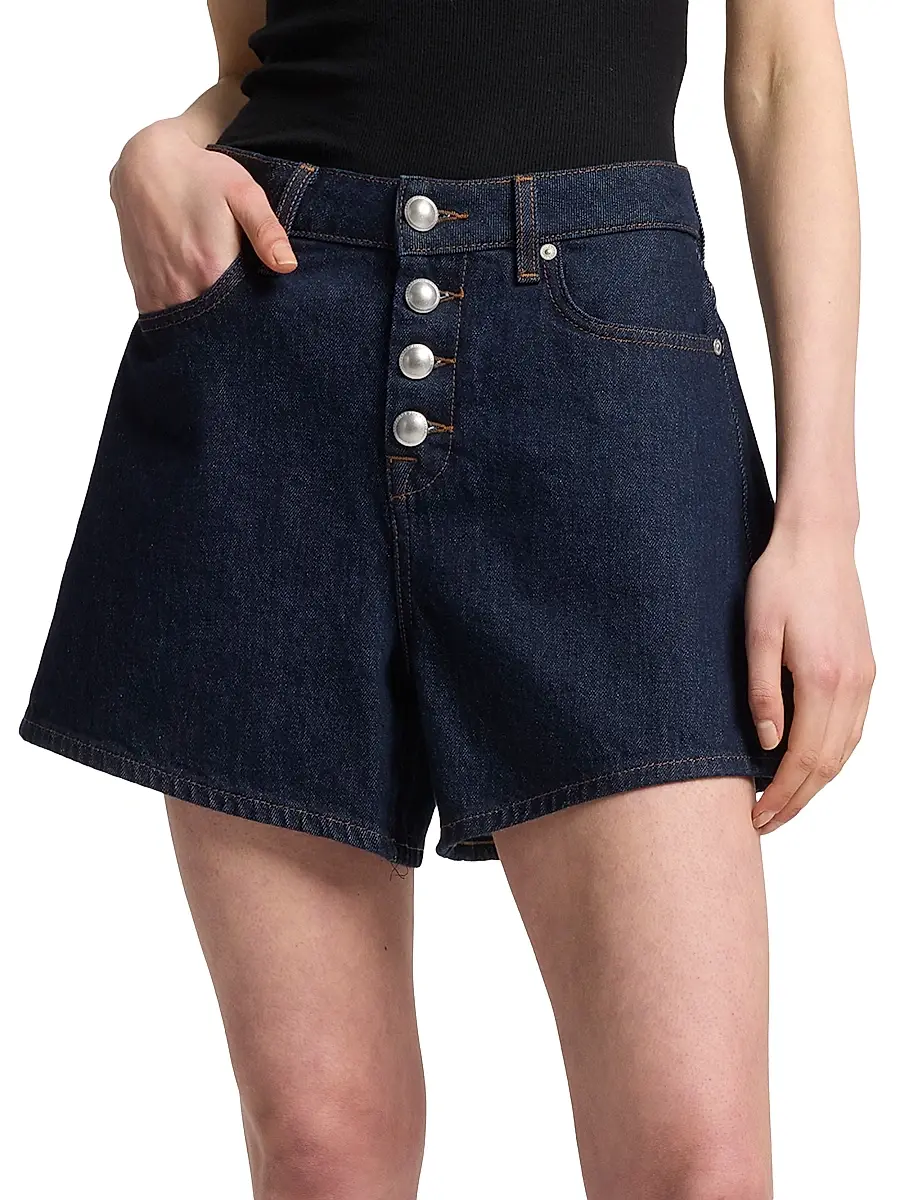 7 For All Mankind Women's Kori Denim A-Line Shorts | Thumbnail 4 7 For All Mankind Women's Kori Denim A-Line Shorts | Thumbnail 4