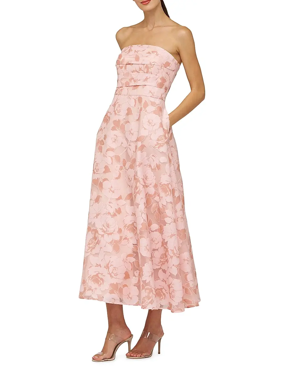 Kay Unger Women's Emmeline Burnout Toile Cocktail Dress | Thumbnail 2 Kay Unger Women's Emmeline Burnout Toile Cocktail Dress | Thumbnail 2