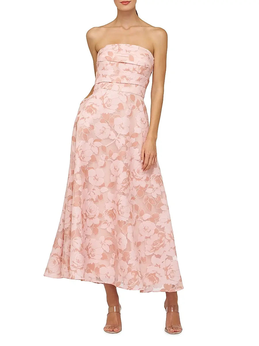 Kay Unger Women's Emmeline Burnout Toile Cocktail Dress | Thumbnail 5 Kay Unger Women's Emmeline Burnout Toile Cocktail Dress | Thumbnail 5