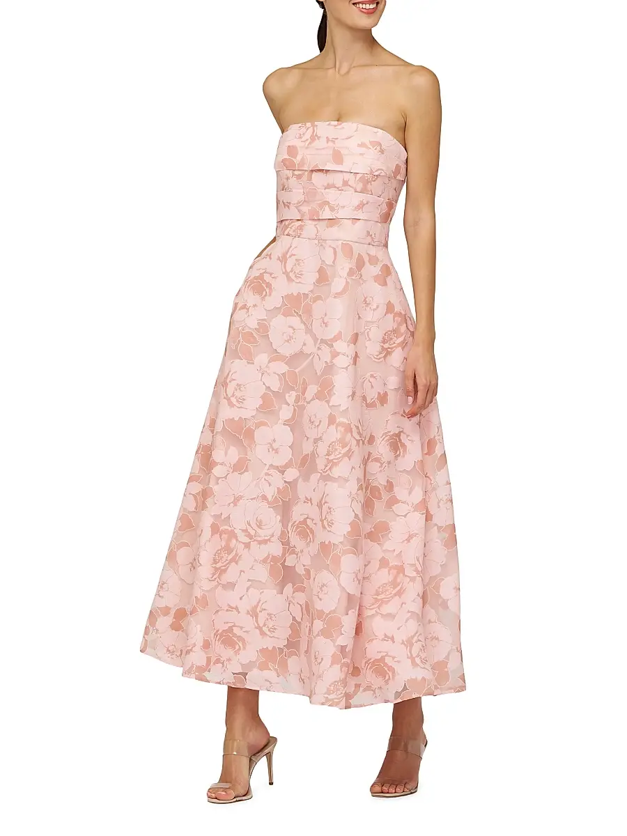 Kay Unger Women's Emmeline Burnout Toile Cocktail Dress | Thumbnail 6 Kay Unger Women's Emmeline Burnout Toile Cocktail Dress | Thumbnail 6
