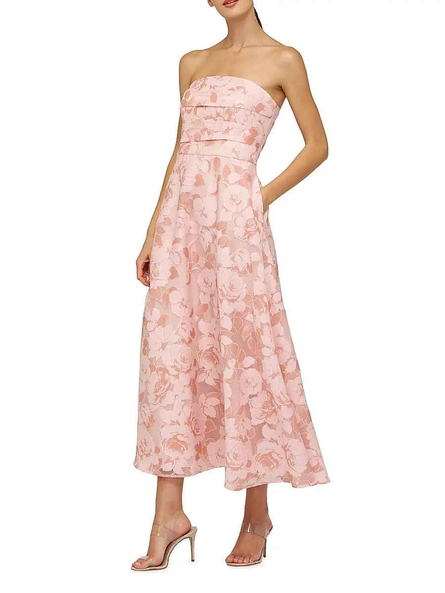 Kay Unger Women's Emmeline Burnout Toile Cocktail Dress | Thumbnail 7 Kay Unger Women's Emmeline Burnout Toile Cocktail Dress | Thumbnail 7