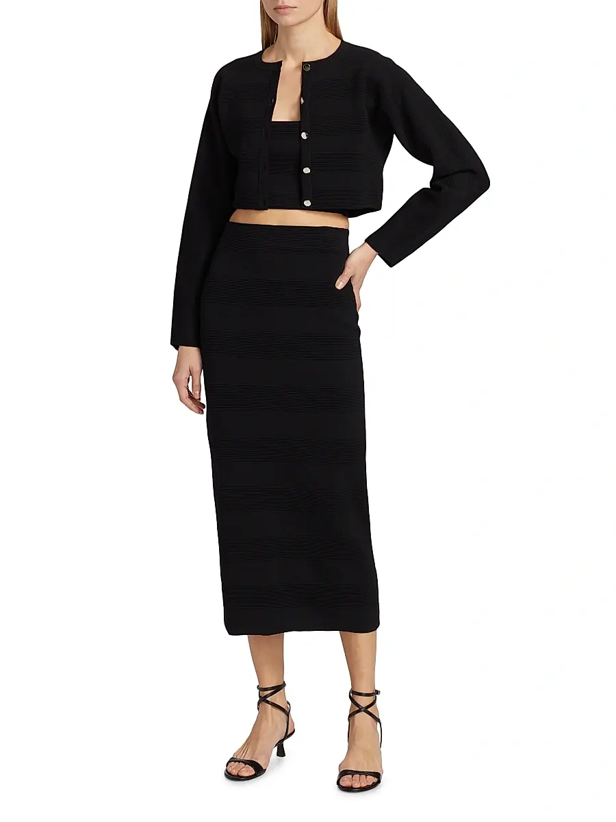 Et Ochs Women's Livv Rib-Knit Crop Cardigan | Thumbnail 2 Et Ochs Women's Livv Rib-Knit Crop Cardigan | Thumbnail 2