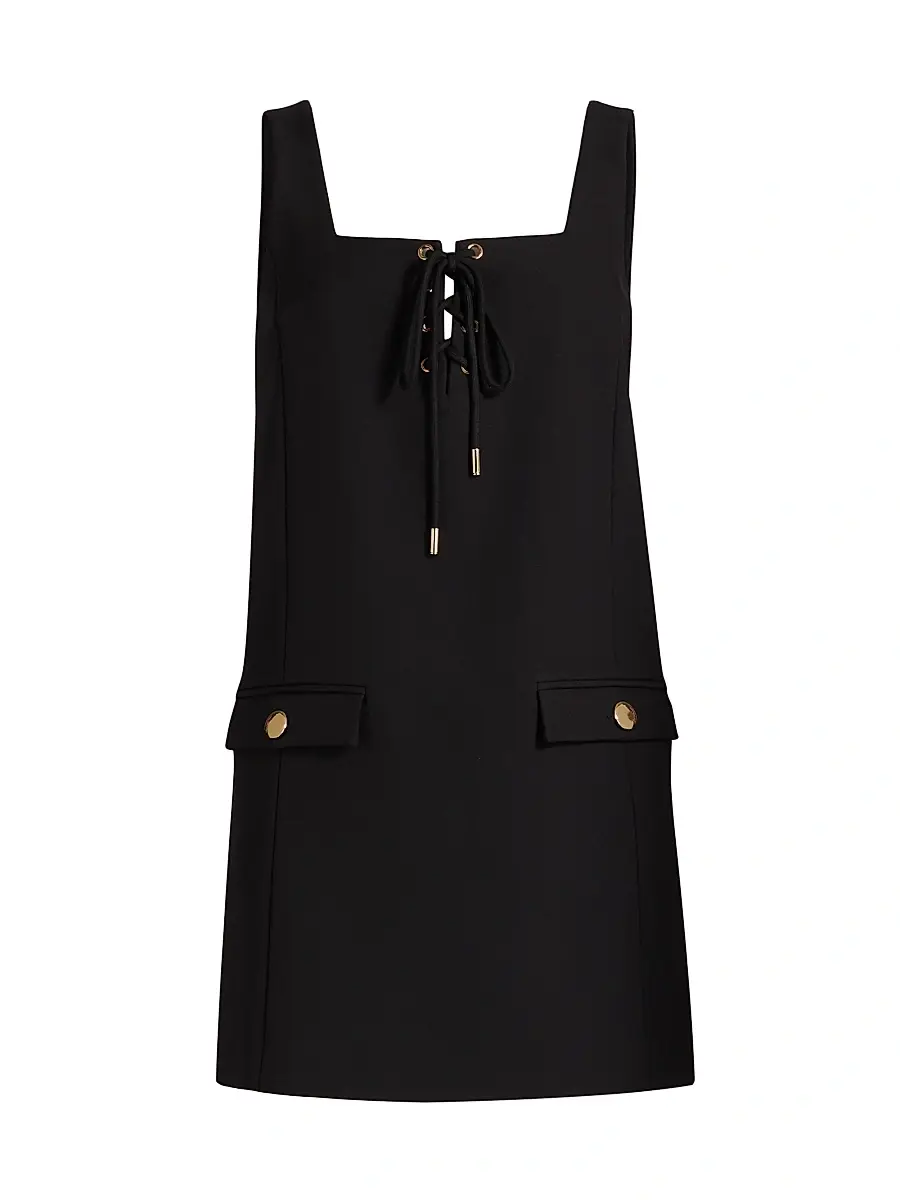 Toccin Women's Steffie Cotton-Blend Tie-Front Minidress | Thumbnail 2 Toccin Women's Steffie Cotton-Blend Tie-Front Minidress | Thumbnail 2