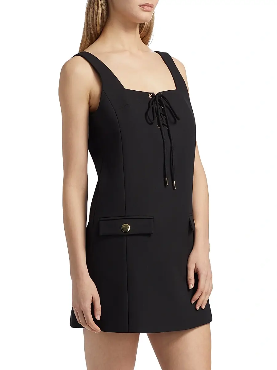 Toccin Women's Steffie Cotton-Blend Tie-Front Minidress | Thumbnail 3 Toccin Women's Steffie Cotton-Blend Tie-Front Minidress | Thumbnail 3