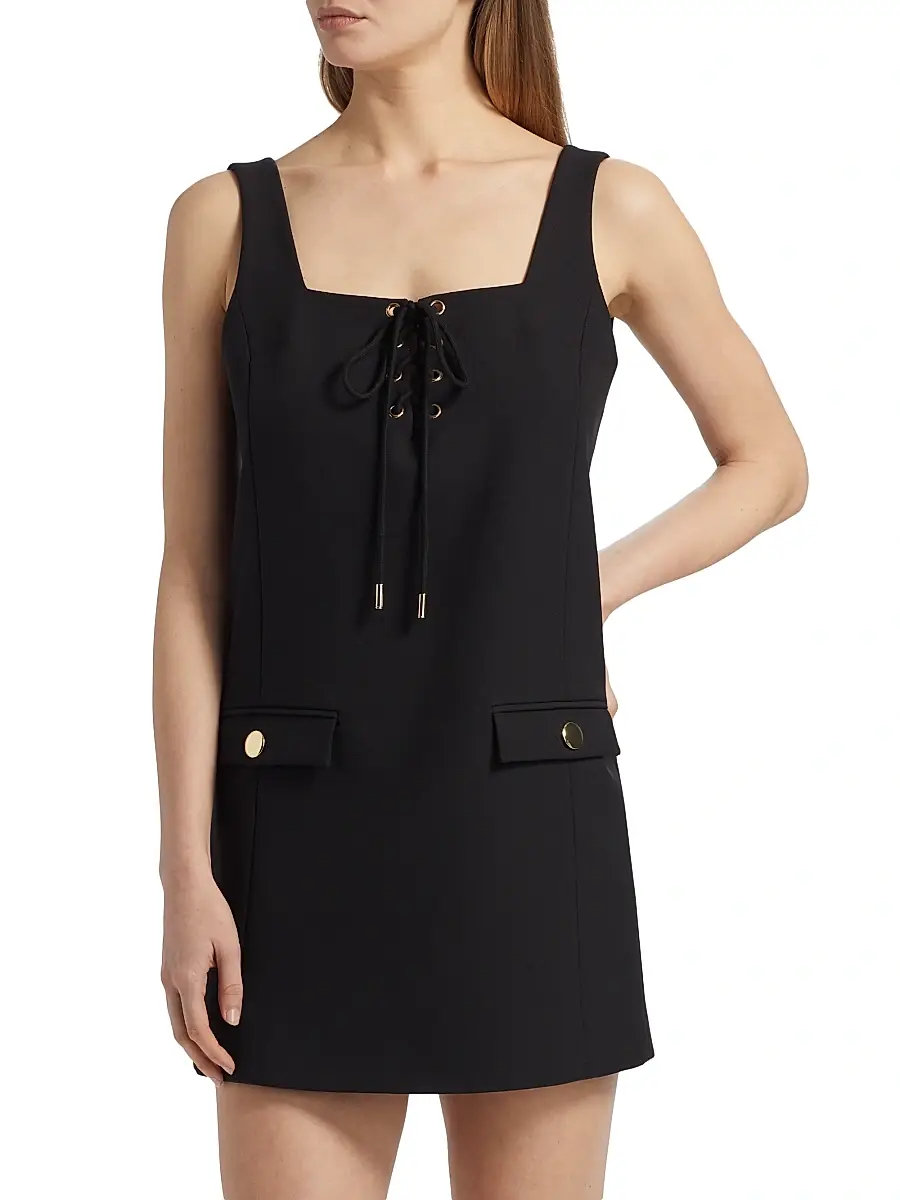 Toccin Women's Steffie Cotton-Blend Tie-Front Minidress