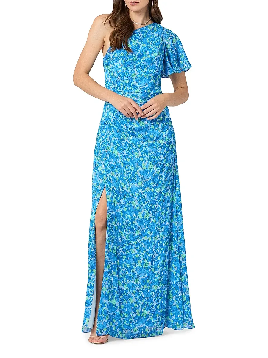 Shoshanna Women's Latissa One-Shoulder Maxi Dress | Thumbnail 2 Shoshanna Women's Latissa One-Shoulder Maxi Dress | Thumbnail 2