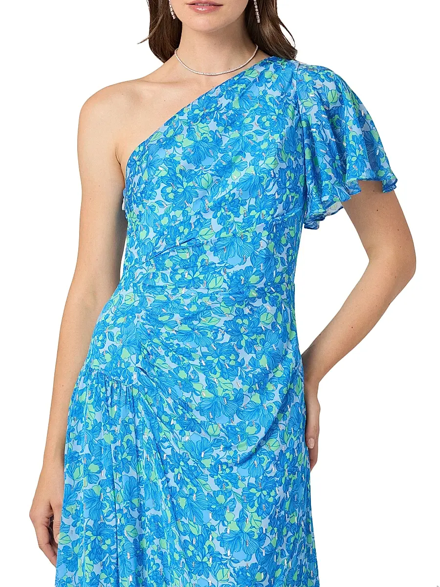 Shoshanna Women's Latissa One-Shoulder Maxi Dress | Thumbnail 4 Shoshanna Women's Latissa One-Shoulder Maxi Dress | Thumbnail 4