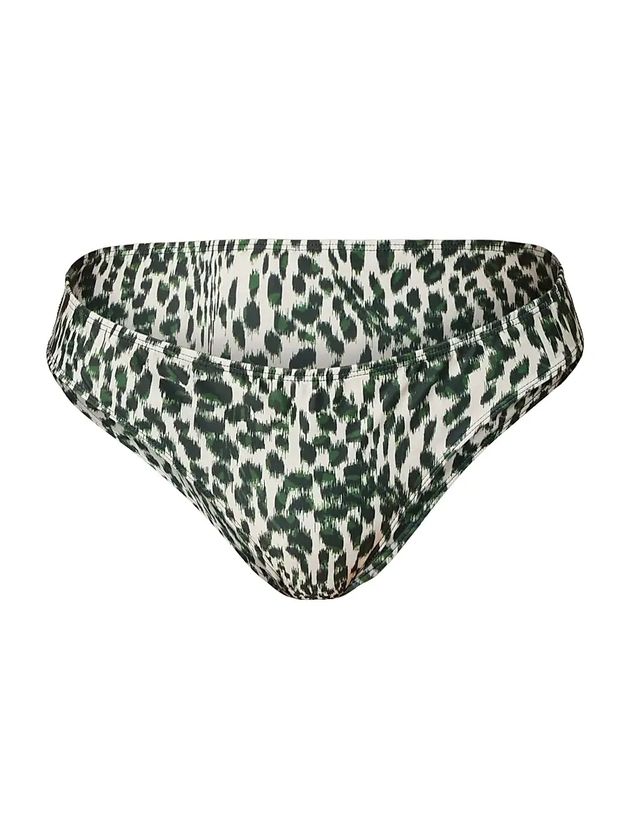 Shoshanna Women's Classic Leopard Bottom - Olive | Image 1 Shoshanna Women's Classic Leopard Bottom - Olive | Image 1