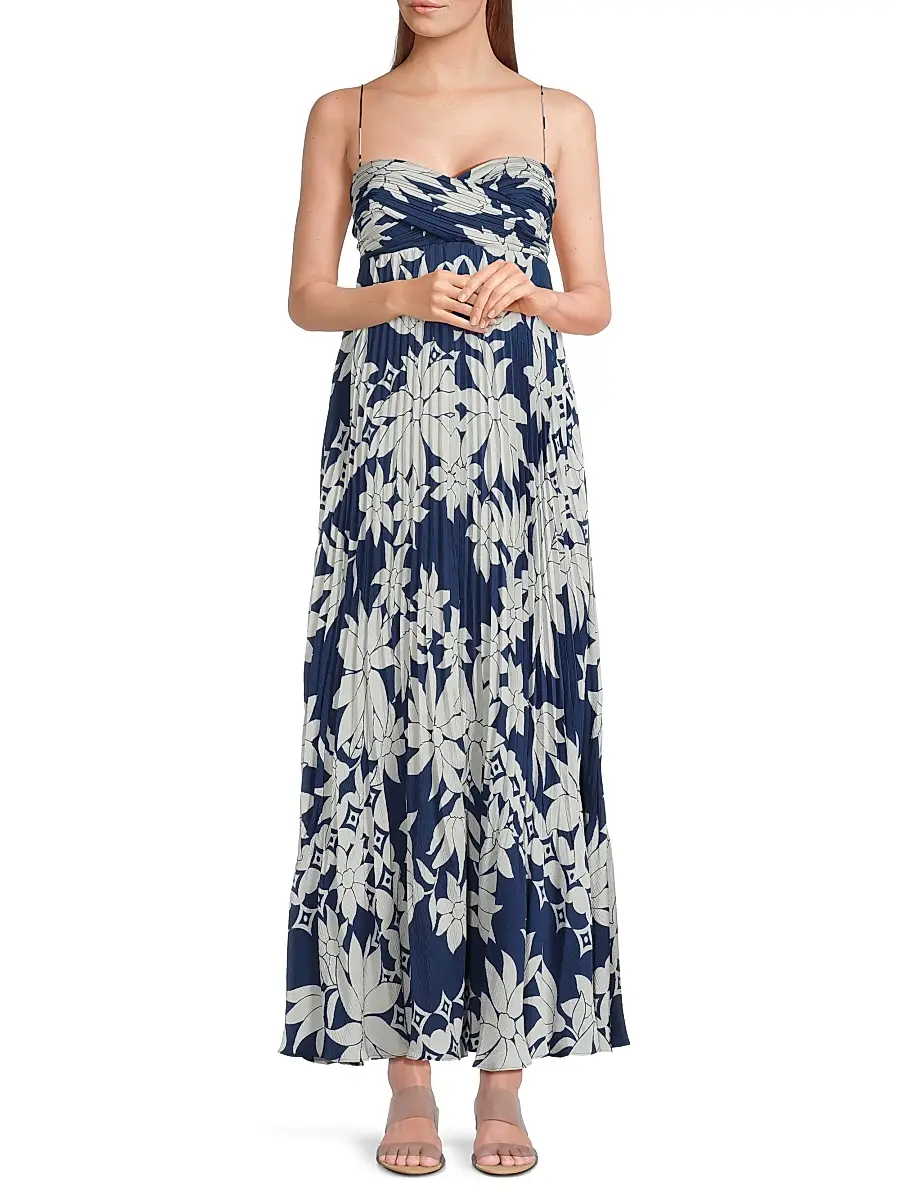 Ungaro Women's Avery Pleated Floral Maxi Dress | Thumbnail 2 Ungaro Women's Avery Pleated Floral Maxi Dress | Thumbnail 2