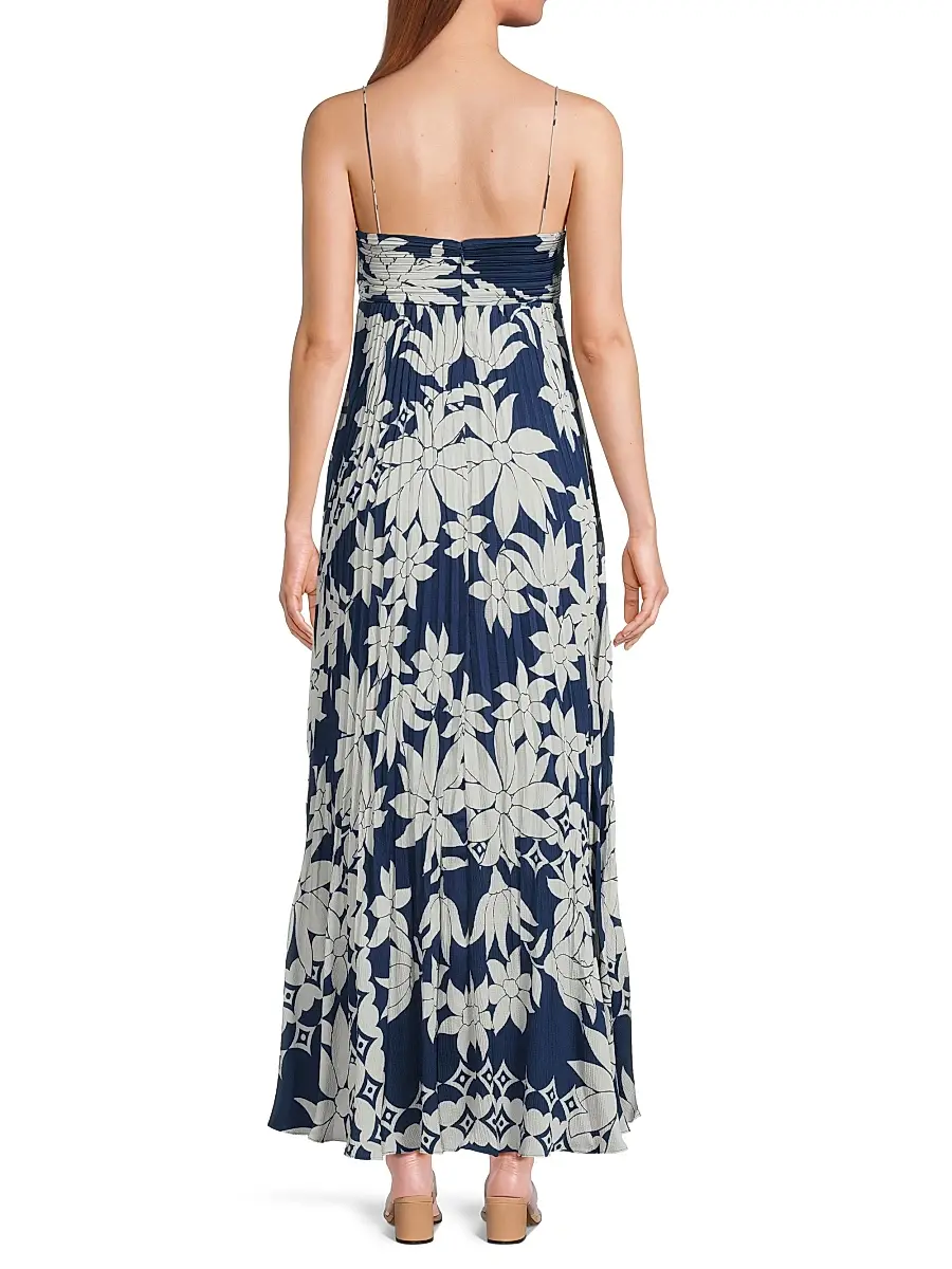 Ungaro Women's Avery Pleated Floral Maxi Dress | Thumbnail 5 Ungaro Women's Avery Pleated Floral Maxi Dress | Thumbnail 5