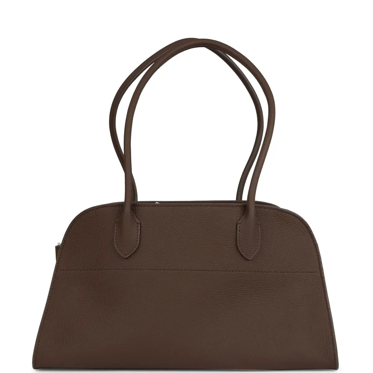 The Row Shoulder Margaux 12 Dark Olive Calfskin Silver Hardware