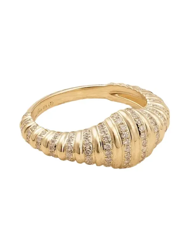 Nano Chevalière Berlingot 9-karat Gold Diamond Ring Nano Chevalière Berlingot 9-karat Gold Diamond Ring