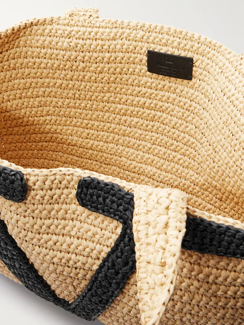 Valentino Garavani Viva Superstar Crocheted Raffia Tote | Thumbnail 5 Valentino Garavani Viva Superstar Crocheted Raffia Tote | Thumbnail 5